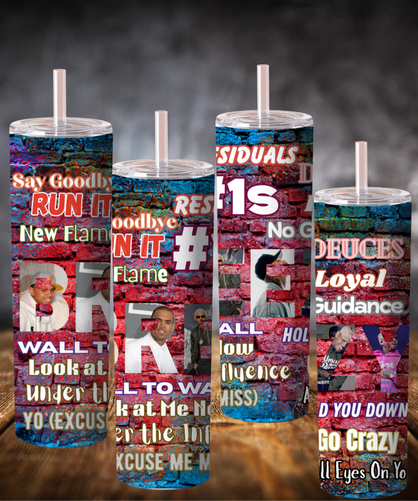 Chris Brown number ones 20 ounce Stainless Steel tumbler