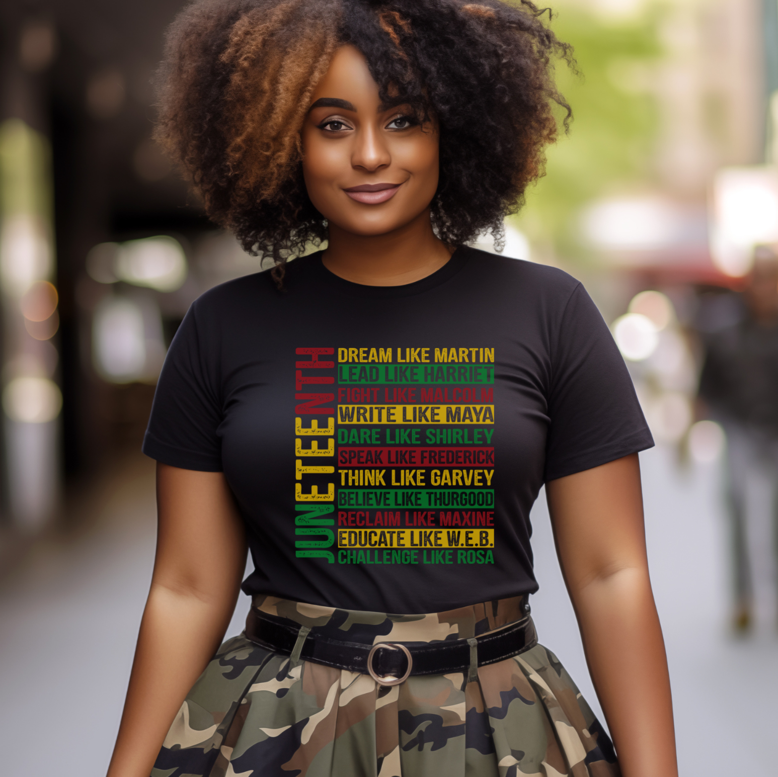 Juneteenth Dream like Martin, List of black leaders t-shirt
