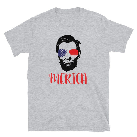 Abraham Lincoln tee, 4th of july shirt, independence day tshirt, american flag, historical figures, cool tshirts, funny tee, 'merica