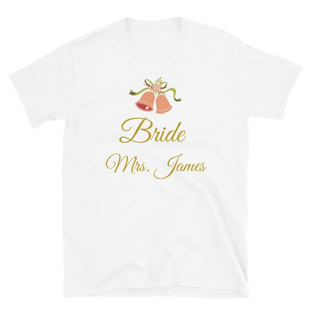 Bridal shower tshirt, wedding day tee, matching Mr and Mrs shirts, engagement tshirts, bride and groom gift idea, honeymoon shirts