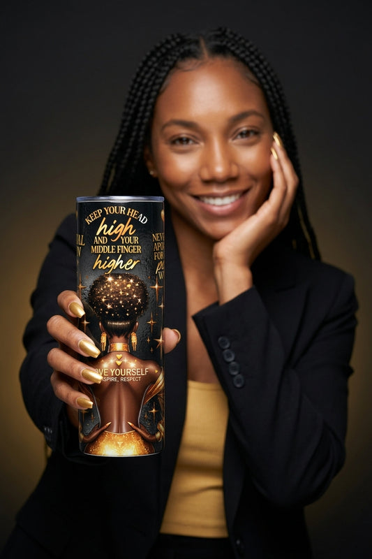 Confident Black Woman Tumbler