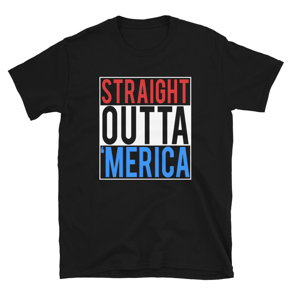 Straight Outta 'Merica Funny Fourth of July t-shirt